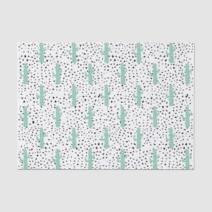 Modern Artistic Abstract Cactus and Triangles Tissue Paper