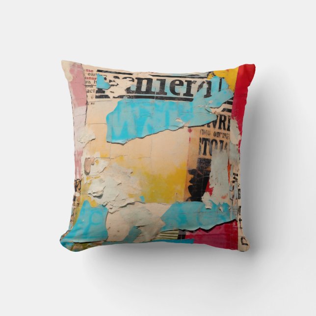 Modern Artistic Abstract Throw Pillow (Front)