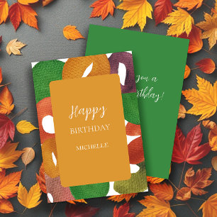 Modern Artistic Autumn Colourful Pattern Birthday Invitation