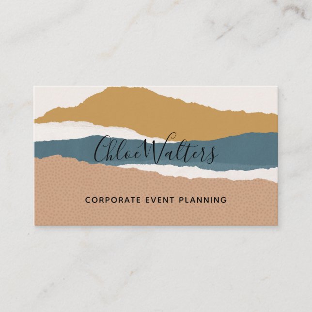 Modern Artistic Boho Abstract Business Card (Front)