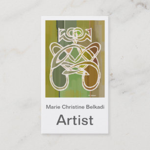 Modern Artistic Business Green Abstract Card