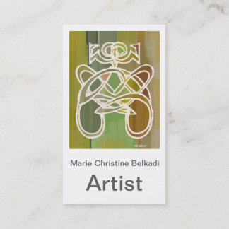 Modern Artistic Business Green Abstract  Card