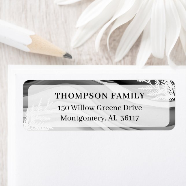 Modern & Artistic Cedar Leaf & Japandi Black Ink (Insitu)