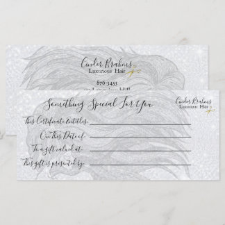 Modern Artistic Grey Gift Certificate