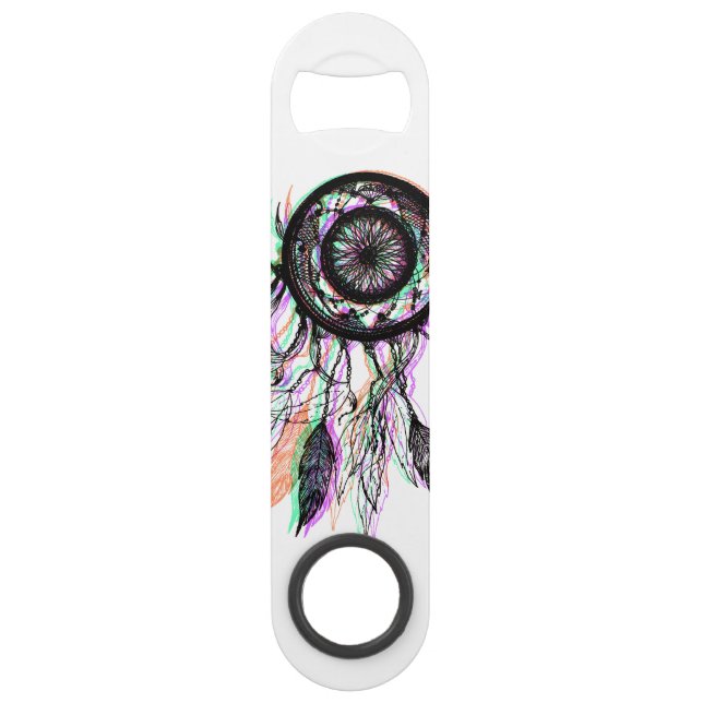 Modern Artistic Native American Dreamcatcher Bar Key (Front)