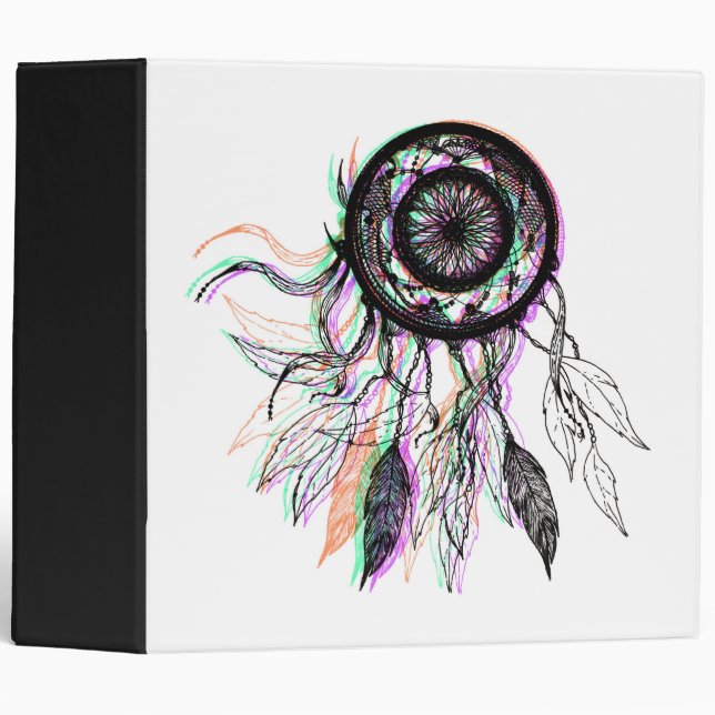 Modern Artistic Native American Dreamcatcher Binder (Front/Spine)