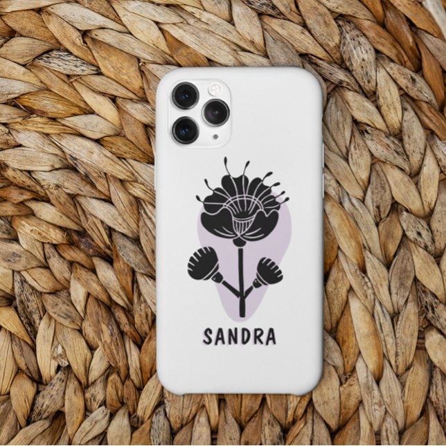 Modern Artistic Personalized Floral Phone Case  (Créateur téléchargé)