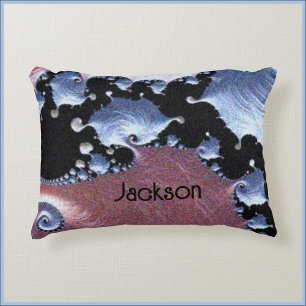 Modern Artistic Pink Purple Accent Pillow