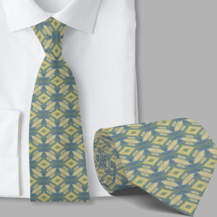 Modern Artistic Sage Green Pattern Necktie