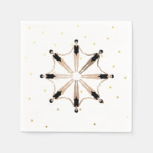 Modern Artistic Synchronized Swimmers Gold Dots 