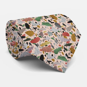 Modern Artistic Terrazzo Style Abstract Pattern Tie