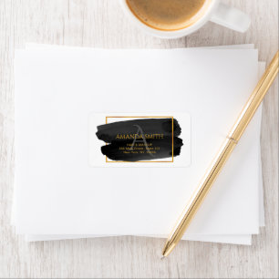 Modern Artistic Watercolor and Gold  Label