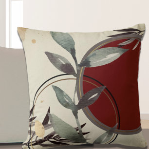 Modern Artistic Watercolor Throw Pillow