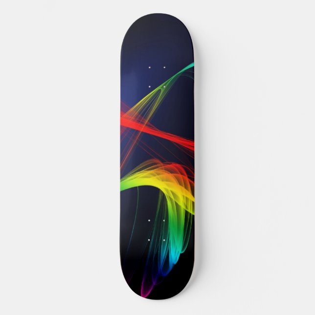Modern Artistic Wavy Design Skateboard (Front)