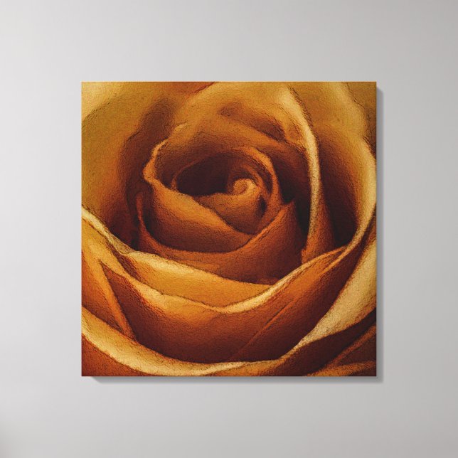 Modern Artistic Yellow Rose Canvas Print (Front)