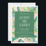 Modern Artsy Abstract Green Watercolor Wedding Invitation<br><div class="desc">Modern Artsy Abstract Green Watercolor Wedding Invitation</div>