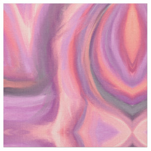 Modern Artsy Pink Coral Purple Abstract Art Fabric