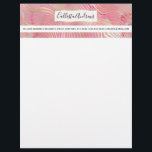 Modern Artsy Pink Gold Curved Stripes Marble Letterhead<br><div class="desc">This modern and elegant design is perfect for the stylish girly girl. It features a faux printed gold curved striped pattern on top of a light pink and bright pink artsy marble stone print. It's chic, fashionable, and trendy! ***IMPORTANT DESIGN NOTE: For any custom design request such as matching product...</div>