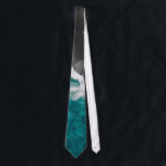 Modern Artsy Teal Blue Black Ocean Beach Waves Tie<br><div class="desc">Transform your style with this trendy design. It features an artsy and modern teal blue and grey black ocean beach waves, print that will add some panache and fashionable flair to your personal inventory of accessories and fashion products, or if this design exemplifies a friend or family it would make...</div>