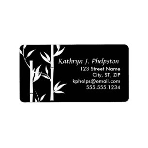 Modern Asian Bamboo Personalized Address Label