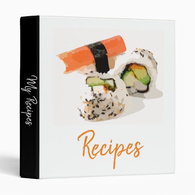 Modern Asian cooking Recipe Japanese sushi Binder (Front/Spine)