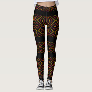 Modern astral geometric art leggings