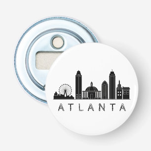 Modern Atlanta Georgia Stylized Skyline Bottle Opener