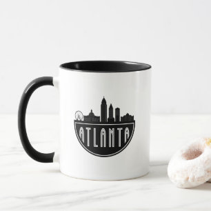 Modern Atlanta Georgia Stylized Skyline Mug