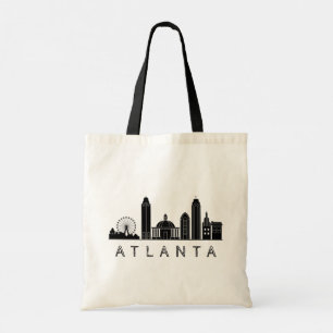Modern Atlanta Georgia Stylized  Skyline Tote Bag