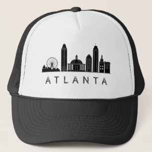 Modern Atlanta Georgia Stylized Skyline Trucker Hat