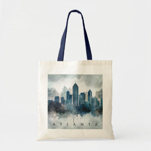 Modern Atlanta Georgia Stylized  Watercolor Tote Bag