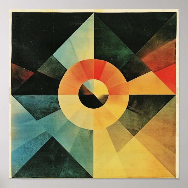 modern atomic bauhaus abstract colourful art poster (Front)