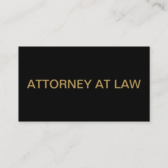 Modern Attorney at Law Professional Business Card (Front)