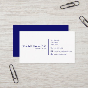 Modern Attorney At Law   Simple Business Card