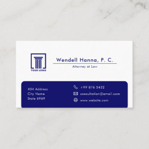 Modern Attorney At Law   Simple Business Card