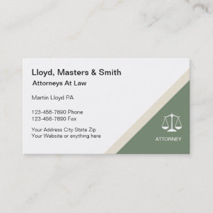 Modern Attorney Business Cards