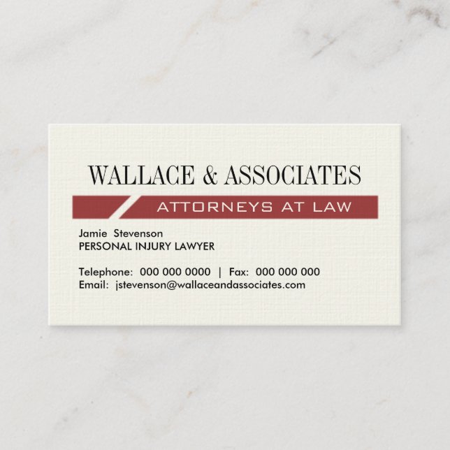 Modern Attorney Business Cards (Front)