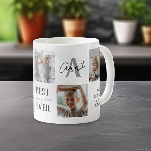 Modern Aunt Auntie Photo Collage Coffee Mug