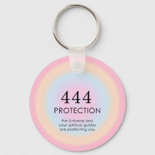Modern Aura Angel Numbers Numerology 444      Keychain