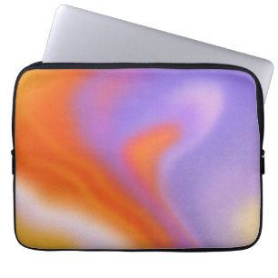 Modern aura colorful gradient typography laptop sleeve