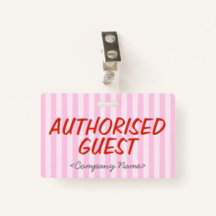 Modern "AUTHORISED GUEST" Badge