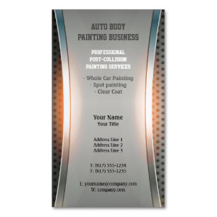 Modern Auto Body Painting   Professional Magnetic Business Card