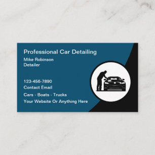 Modern Automotive Detailing Service Business Card