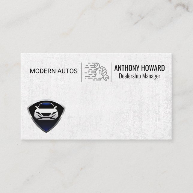 Modern Autos | Parts and Services Business Card (Front)
