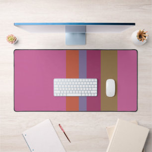 Modern Autumn Colours Striped Decorative  Desk Mat