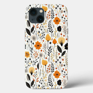 Modern Autumn Fall Boho Botanical Floral  iPhone 13 Case