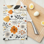 Modern Autumn Fall Boho Botanical Floral Kitchen Towel<br><div class="desc">Modern Autumn Fall Botanical Floral boho Pattern</div>