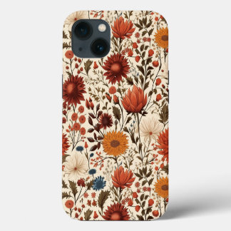 Modern Autumn Fall Botanical Floral  iPhone 13 Case