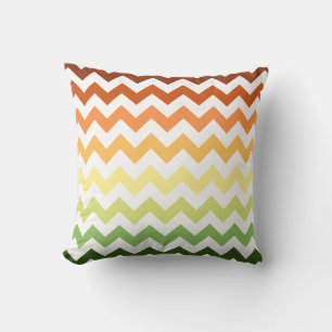Modern Autumn Fall Chevron Throw Pillow