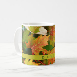 Modern Autumn Leaves Coffee Mug